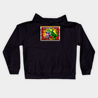 Mysterious cave 16 bit game loading screen Kids Hoodie